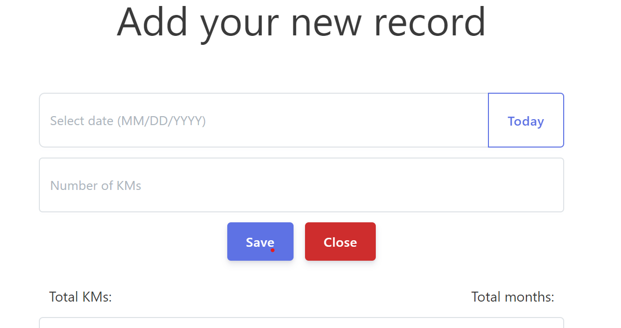 Add your new record